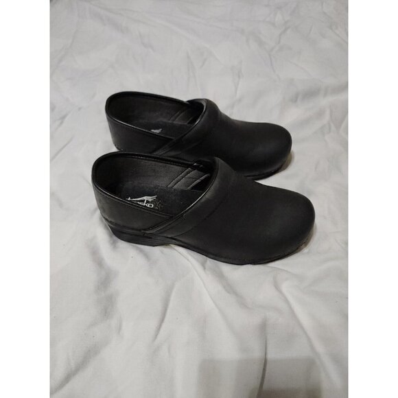 Sanita Womens Size 37 Matte Black Clogs Workwear Professional Danish Shoes - Picture 3 of 6